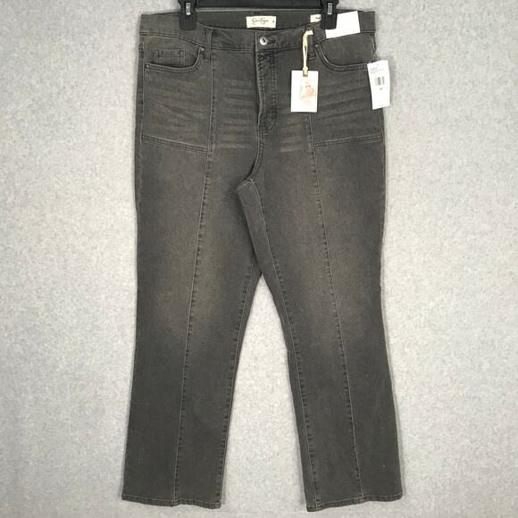 Jessica Simpson Bootcut Button Fly Jeans Size 32 Flirt Straight Crop Ankle Flare - Picture 3 of 15